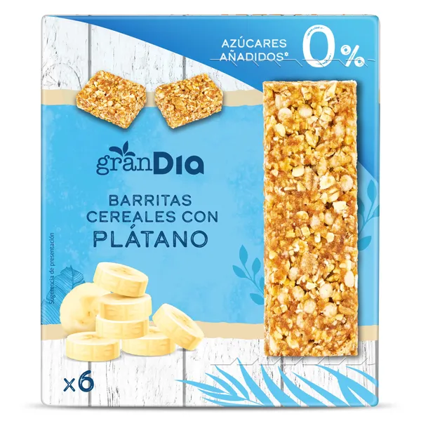 Barritas de cereales con plátano sin azúcares añadidos Gran Dia 150 g 4
