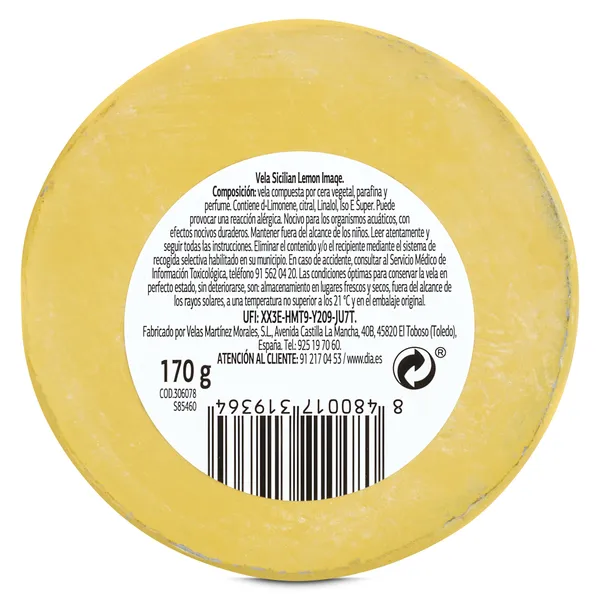 Vela sicilian lemon Imaqe de Dia 1 unidad 3