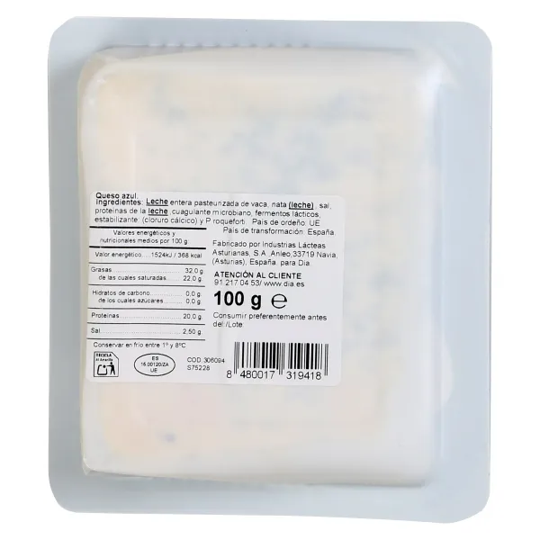 Queso azul Dia Láctea bandeja 100 g 3