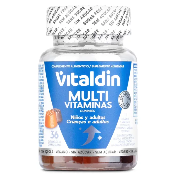 Gominolas de multivitaminas Vitaldin frasco 36 unidades
