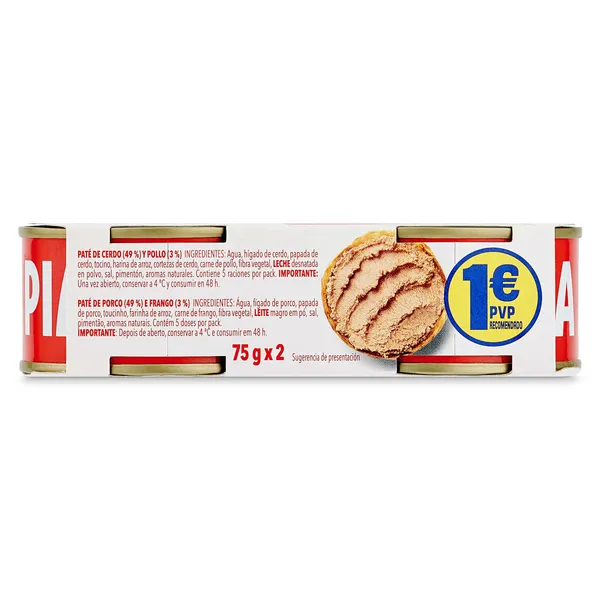 Paté clásico La piara pack 2 x 75 g 3
