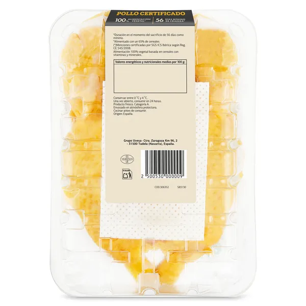 Pollo entero certificado Selección de Dia 2 Kg aprox. 5