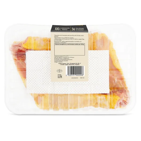 Cuarto trasero de pollo certificado Selección de Dia bandeja 800 g aprox. 4