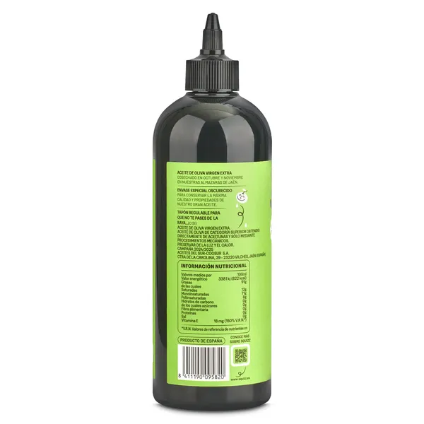 Aceite de oliva virgen extra squizz Coosur botella 620 ml 2