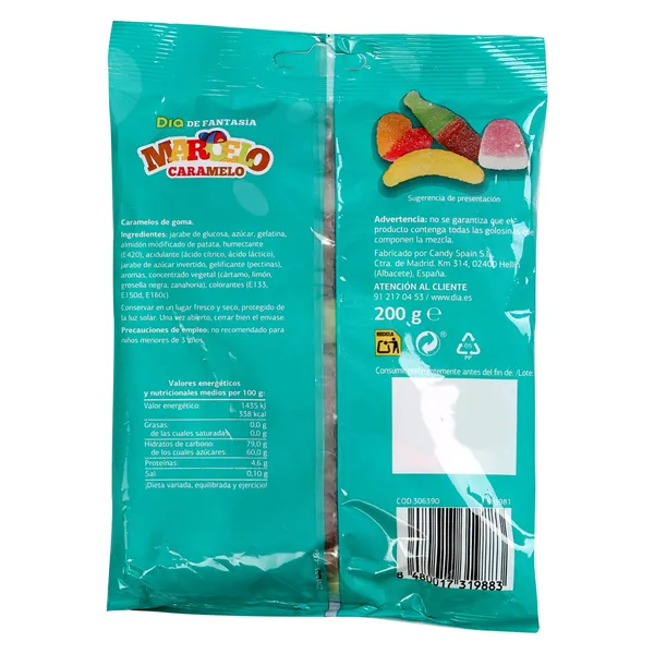 Golosinas surtidas mix azúcar Dia Marcelo Caramelo bolsa 200 g 3