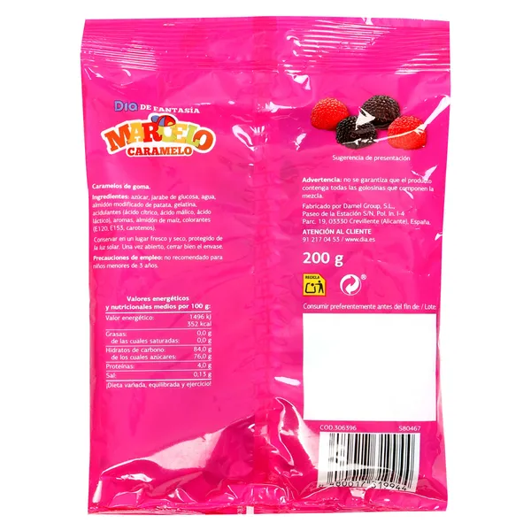 Golosinas moras Dia Marcelo Caramelo 200 g 3