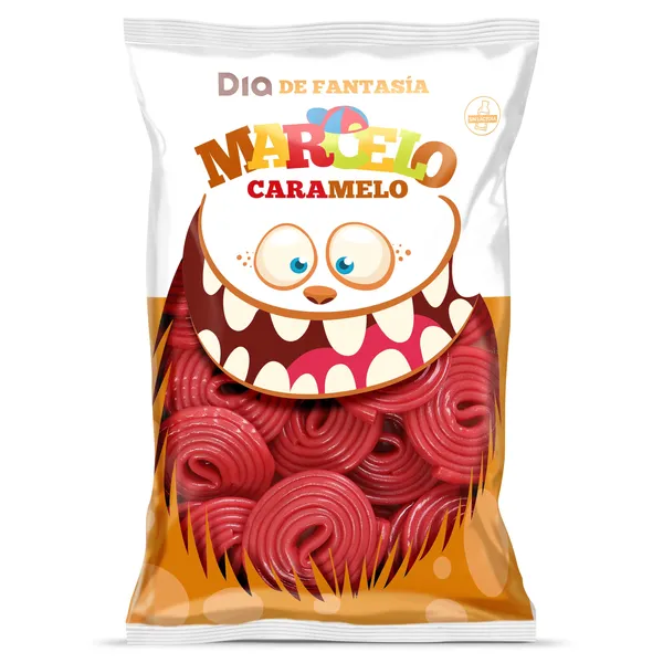 Regaliz rueda rojo Dia Marcelo Caramelo 225 g 2