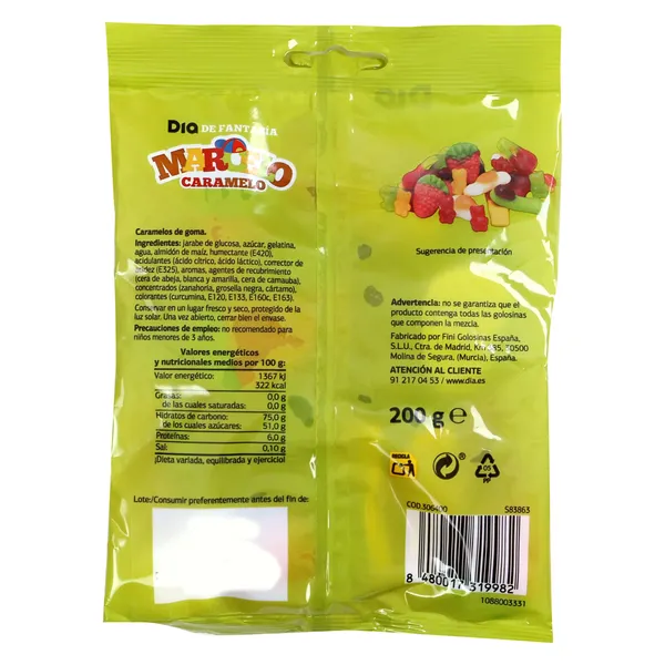 Golosinas surtidas mix brillo Dia Marcelo Caramelo bolsa 200 g 3