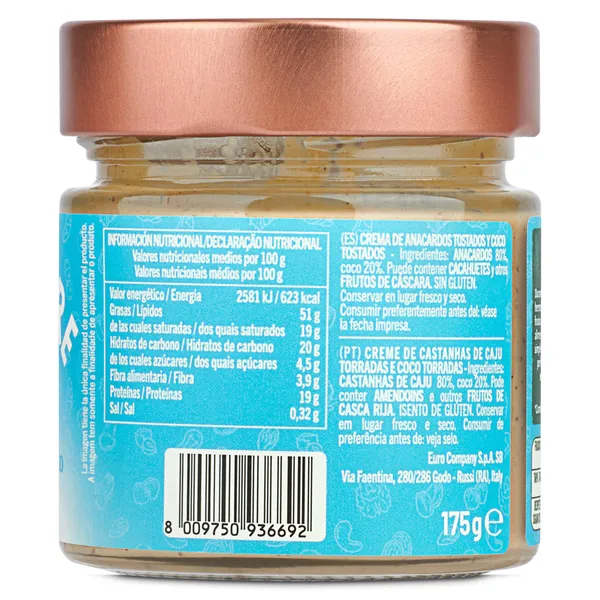 Crema de anacardos y coco Nut's amore 175 g 3