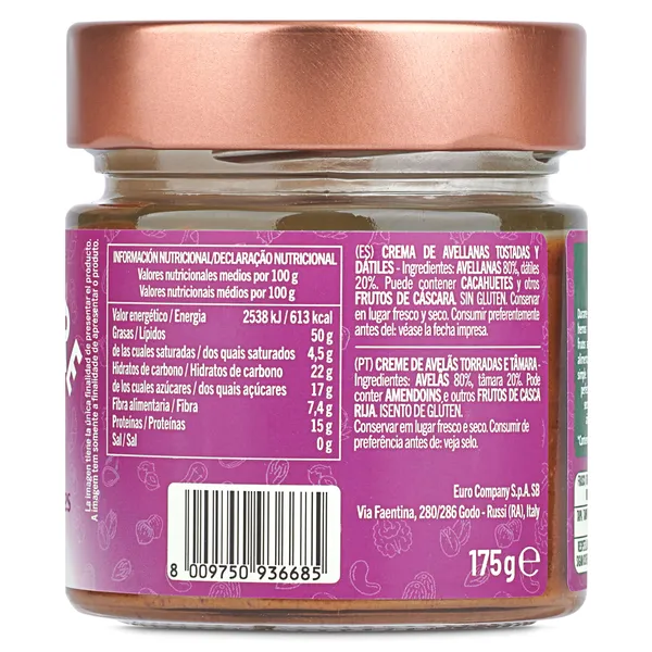 Crema de avellanas y dátiles Nut's amore 175 g 3