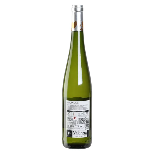 Vino blanco dulce moscatel D.O. Valencia Mirandoli botella 75 cl 2