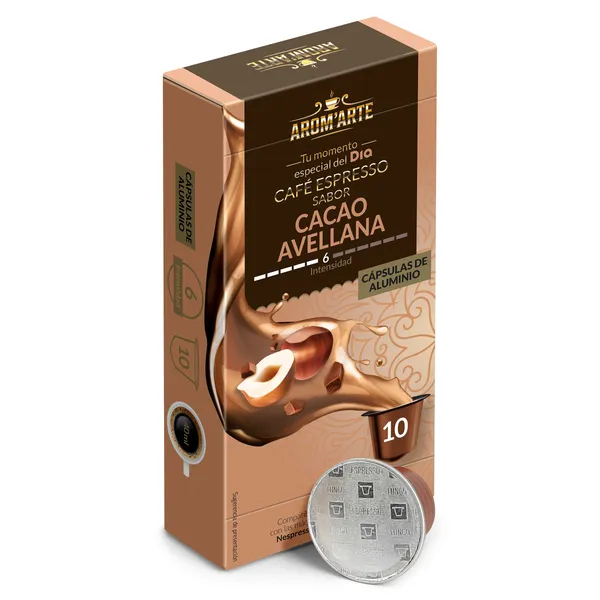 Cápsulas de café cocoa & hazelnut Dia Arom'arte 10 unidades 3