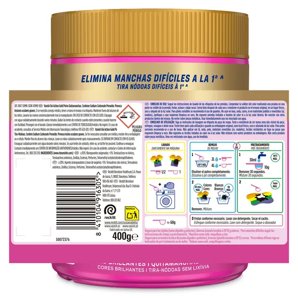 Quitamanchas para ropa de color gold Vanish 400 g 3