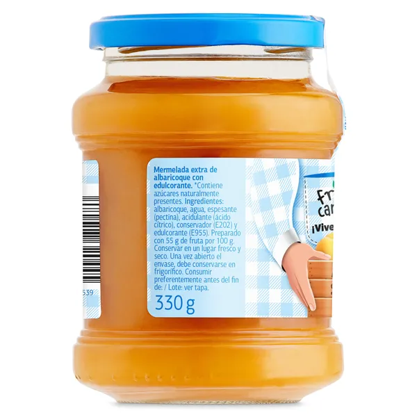 Mermelada de albaricoque 0% sin azúcares añadidos Dia Fruticampo 330 g 3