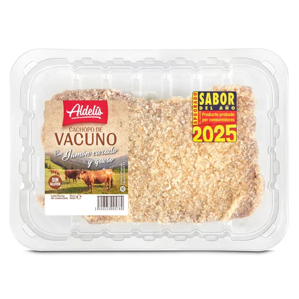 Cachopo con jamón curado y queso Aldelis 400 g aprox. 2