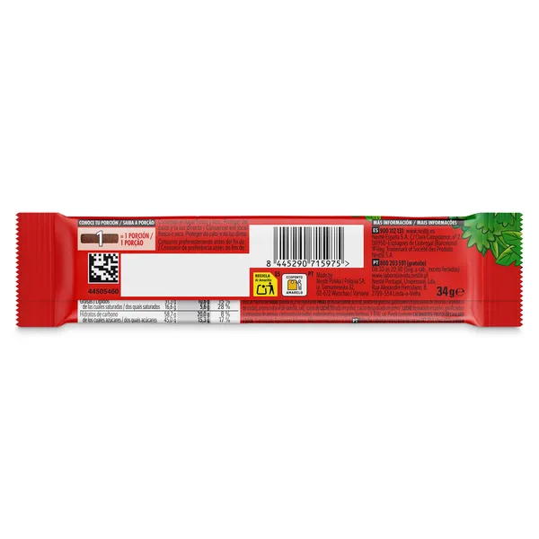 Barrita de chocolate y galleta Nestlé bolsa 1 unidad 2