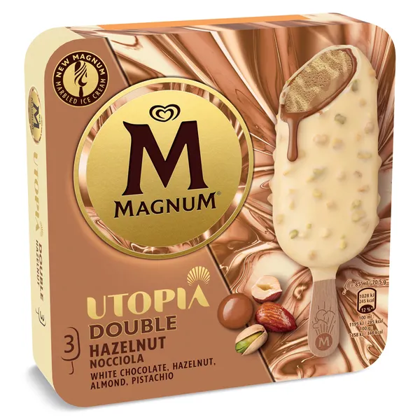 Magnum Utopía doble avellana 3 x 70,5 g 3