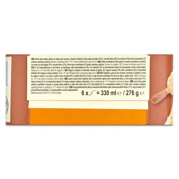 Helado mini bombón doble avellana Utopía 6 unidades Magnum caja 276 g 4