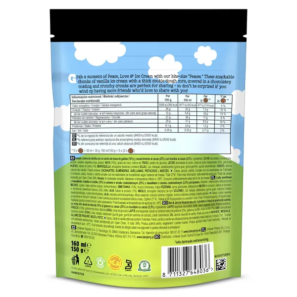 Bombones helados cookie dough peaces 10 unidades Ben & Jerry's 150 g 2