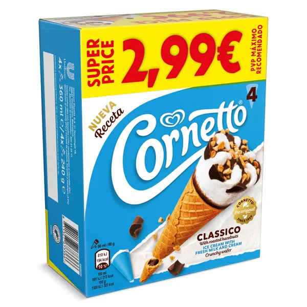 Cornetto 4 x 60 g 2