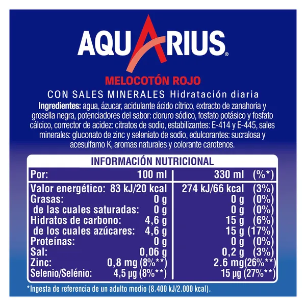 Aquarius de melocotón rojo 1,5 L 3