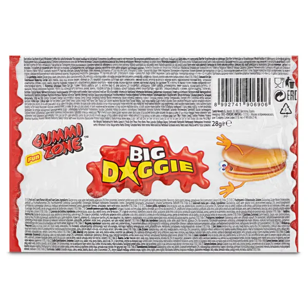 Golosina hot dog Gummi zone bolsa 28 g 2