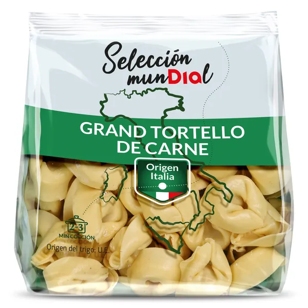 Pasta fresca rellena Gran Tortello de carne Dia Selección Mundial bolsa 250 g 2