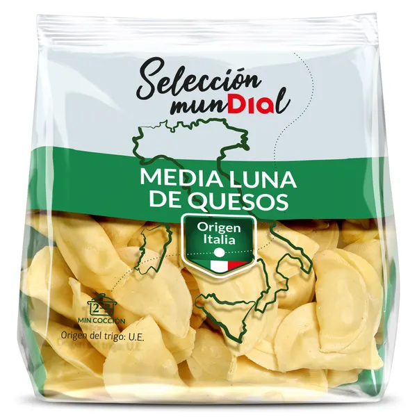 Pasta fresca rellena media luna de quesos Dia Selección Mundial bolsa 250 g 2