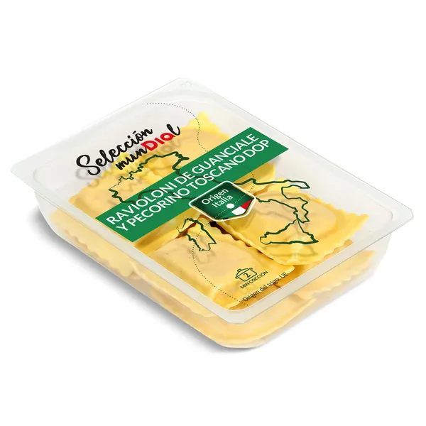 Pasta fresca ravioloni de guanciale y peccorino Dia Selección Mundial bandeja 250 g 2