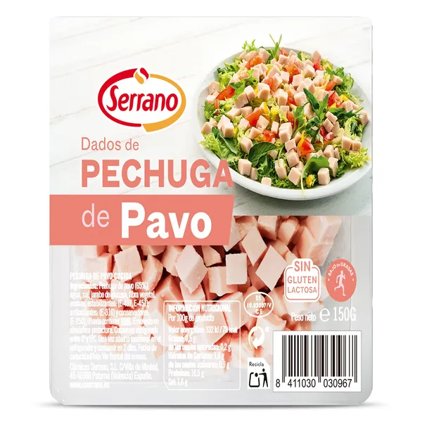 Pechuga de pavo en dados Serrano 150 g 2