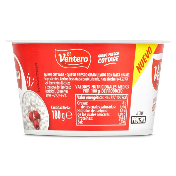 Queso fresco cottage El ventero 180 g 3