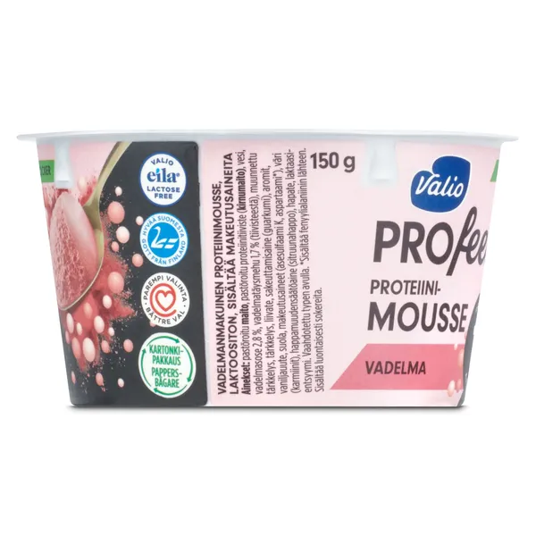 Mousse de frambuesa alta en proteínas Valio vaso 150 g 3