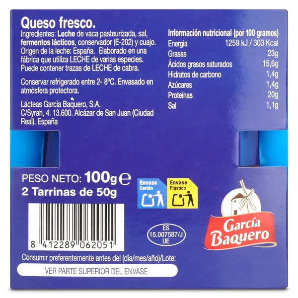 Queso en dados para ensaladas García Baquero 2 x 50 g 5