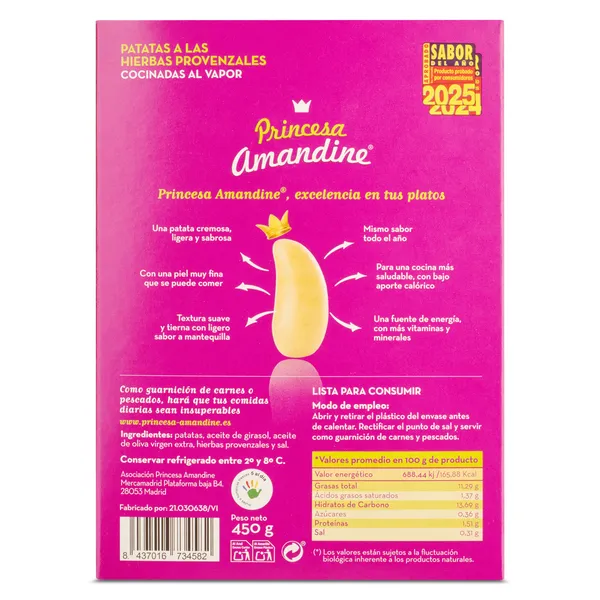 Patatas a las hierbas provenzales Princesse amandine caja 450 g 3