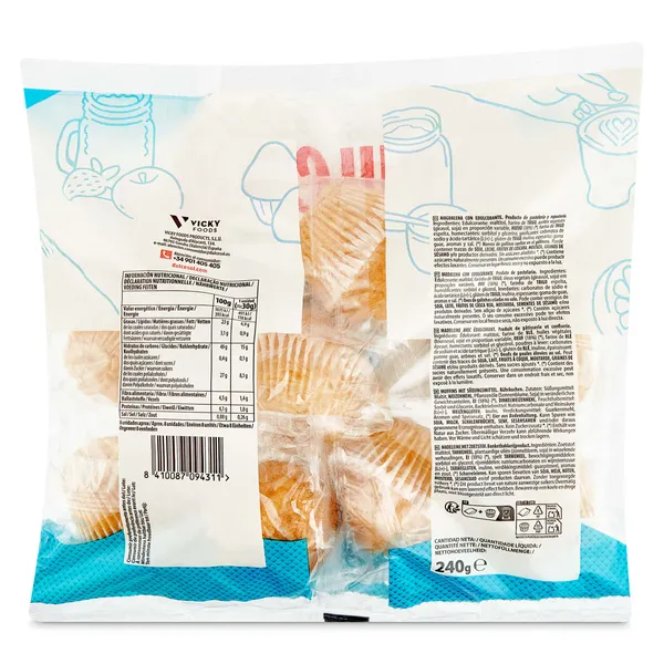 Magdalenas 0% azúcares añadidos Dulcesol bolsa 240 g 2