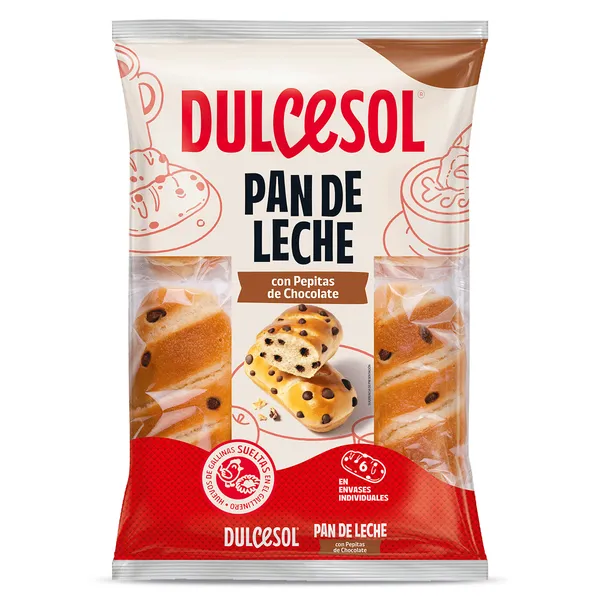 Pan de leche con pepitas de chocolate Dulcesol bolsa 270 g