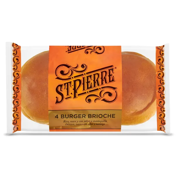 Pan de hamburguesa brioche St pierre 250 g 2