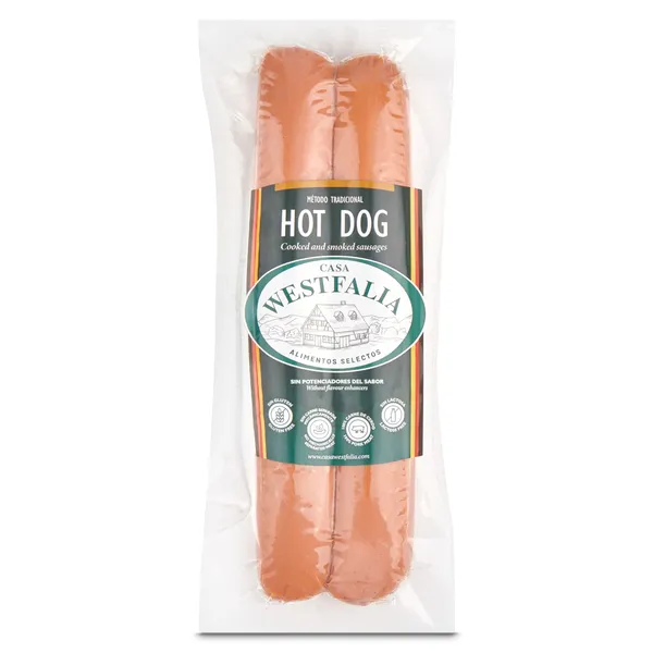 Salchichas hot dog 82% Casa westfalia 150 g 2