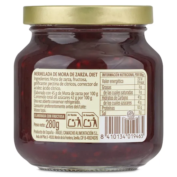 Mermelada de mora de zarza diet La vieja fábrica 280 g 3