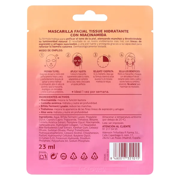Mascarilla facial hidratante Dia Imaqe 1 unidad 3