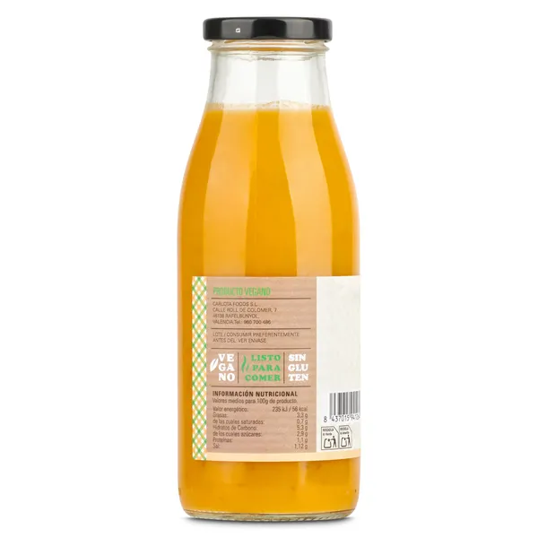 Crema de calabaza con semillas de chía Carlota natural botella 500 g 2