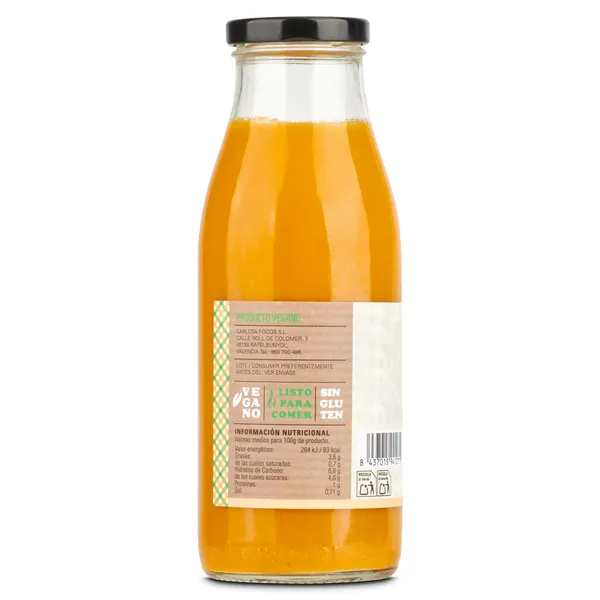 Crema de zanahoria y cúrcuma Carlota natural botella 500 g 2