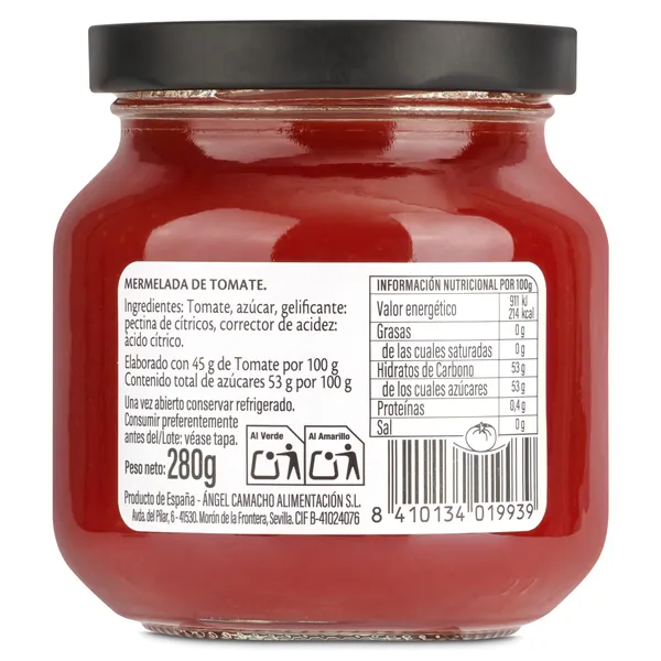 Mermelada de tomate La vieja fábrica frasco 280 g 2