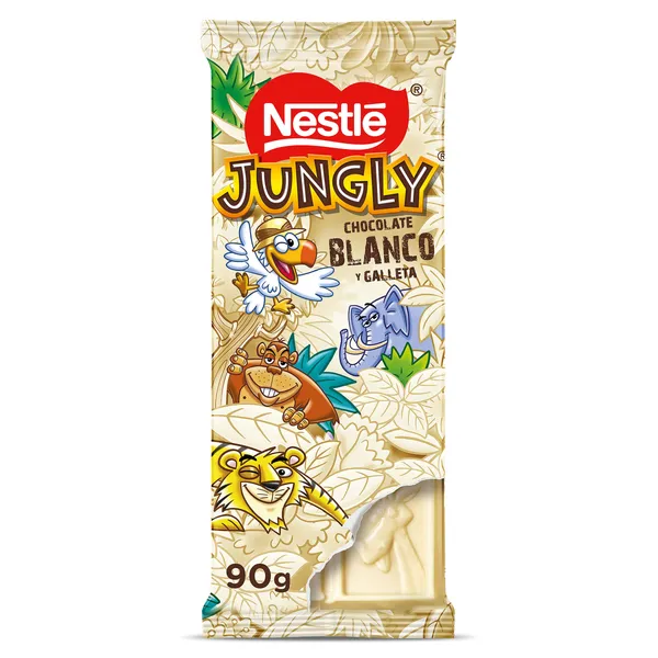 Chocolate blanco y galleta Nestlé Jungly 90 g