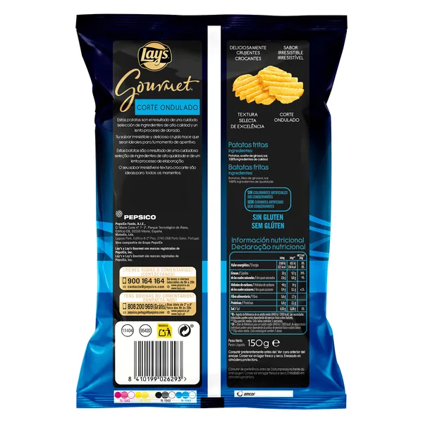 Lay's Gourmet onduladas 150 g 3