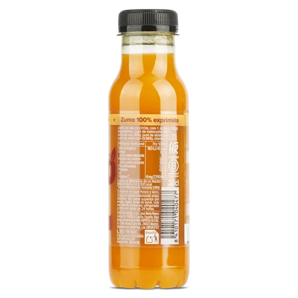 Zumo de melocotón 100% exprimido Auara 330 ml 4