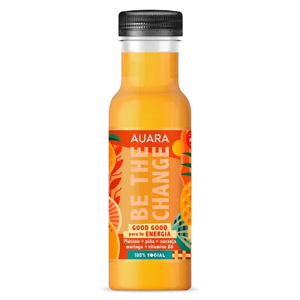 Bebida de zumo energía Auara botella 33 cl