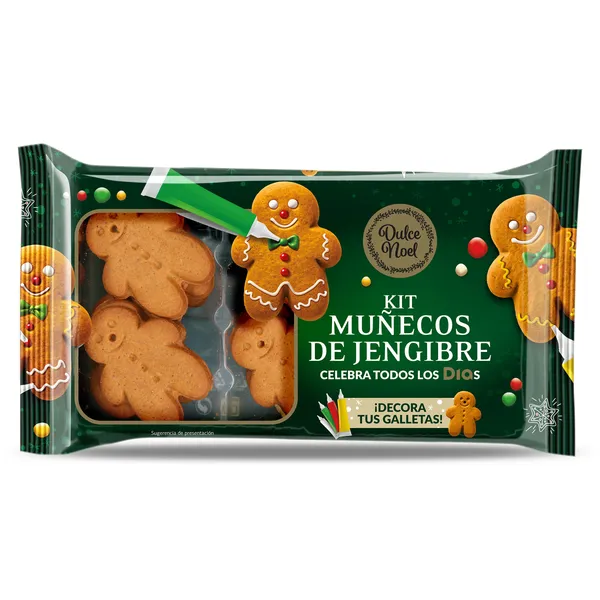 Galletas de jengibre + kit de lápices Dulce Noel Dia envase 211 g 2