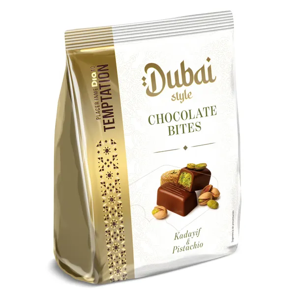 Bombones de chocolate con pistacho estilo Dubai Dia Temptation 150 g 3