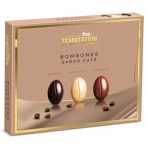 Bombones sabor café Dia Temptation caja 100 g